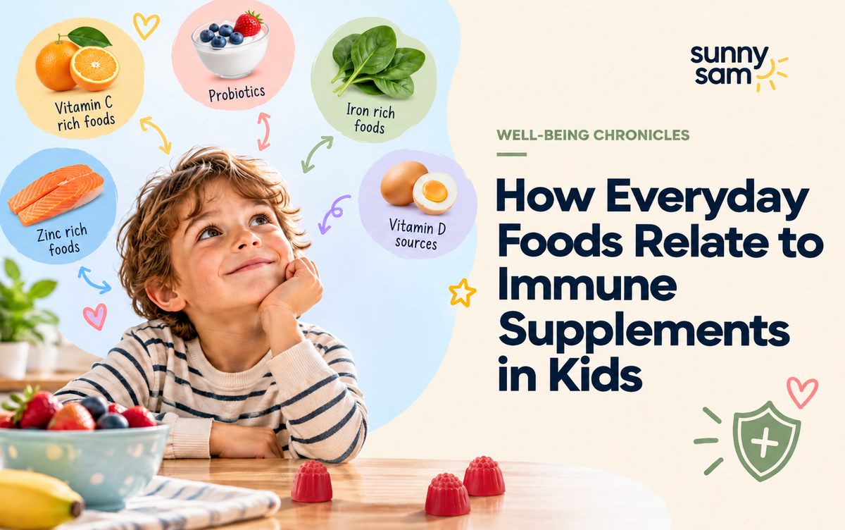 How Everyday Foods Relate to Immune Supplements in Kids 🧃