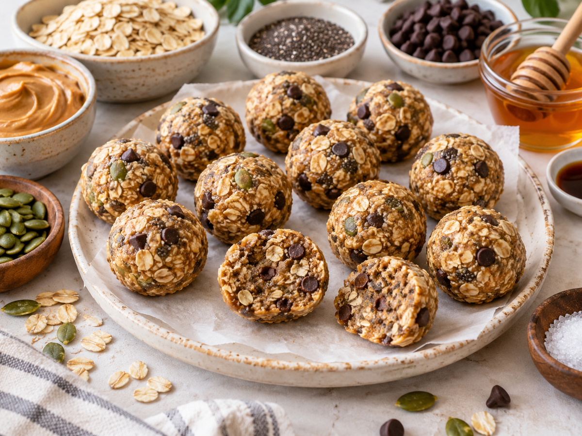 5 Minute No Bake Pumpkin Seed Energy Bites