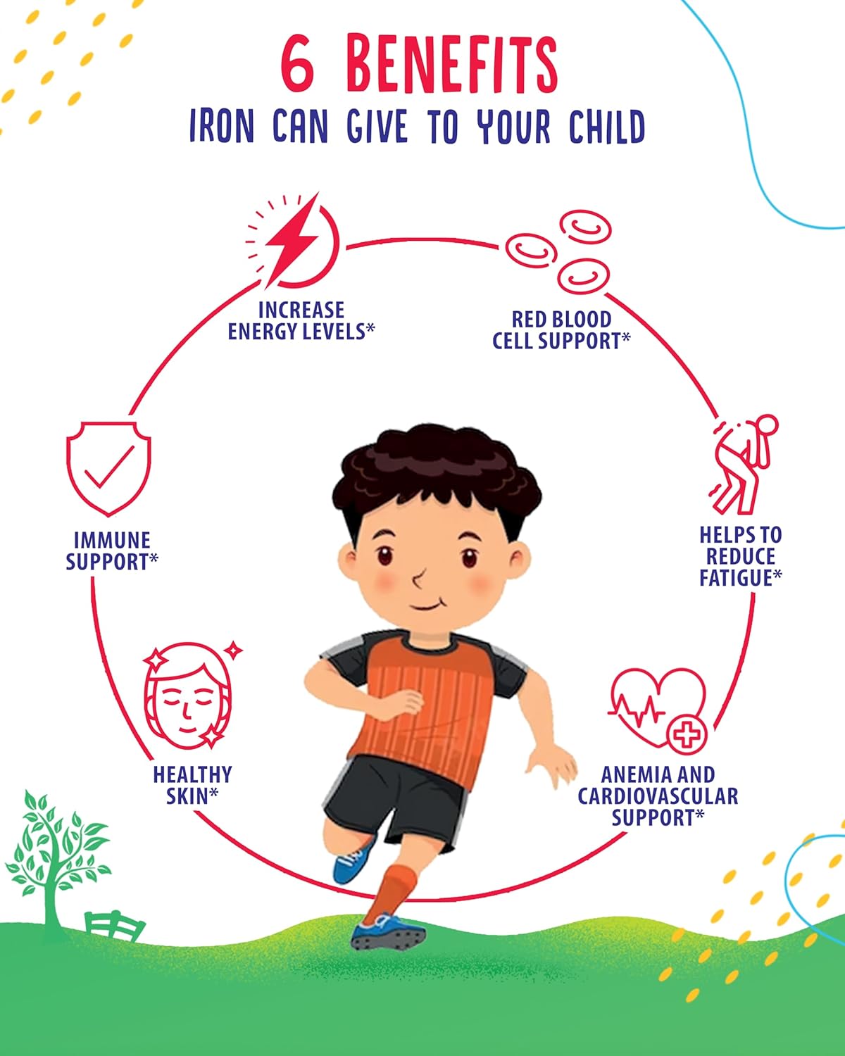 Iron Gummies with Vitamin C for Kids