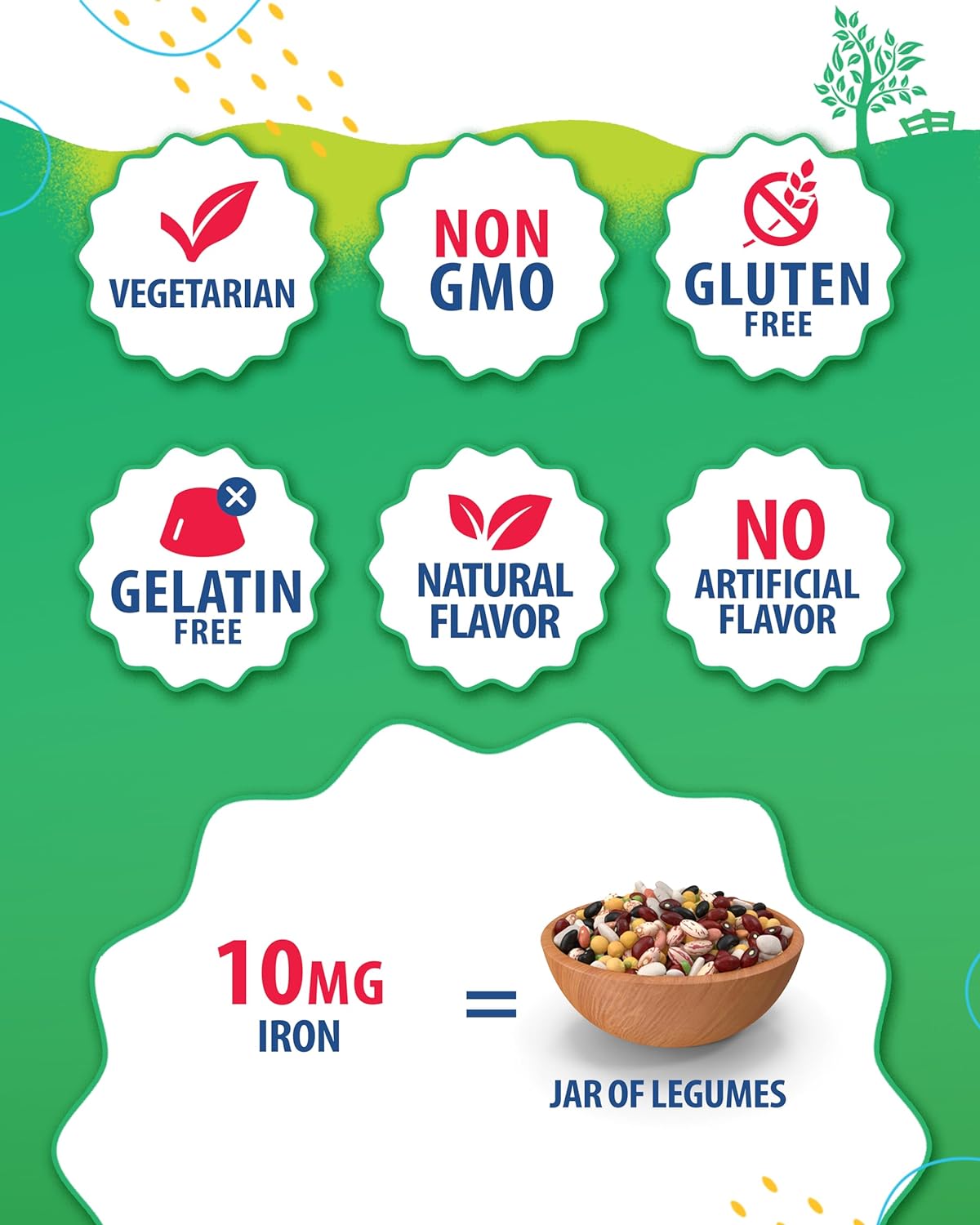 Iron Gummies with Vitamin C for Kids