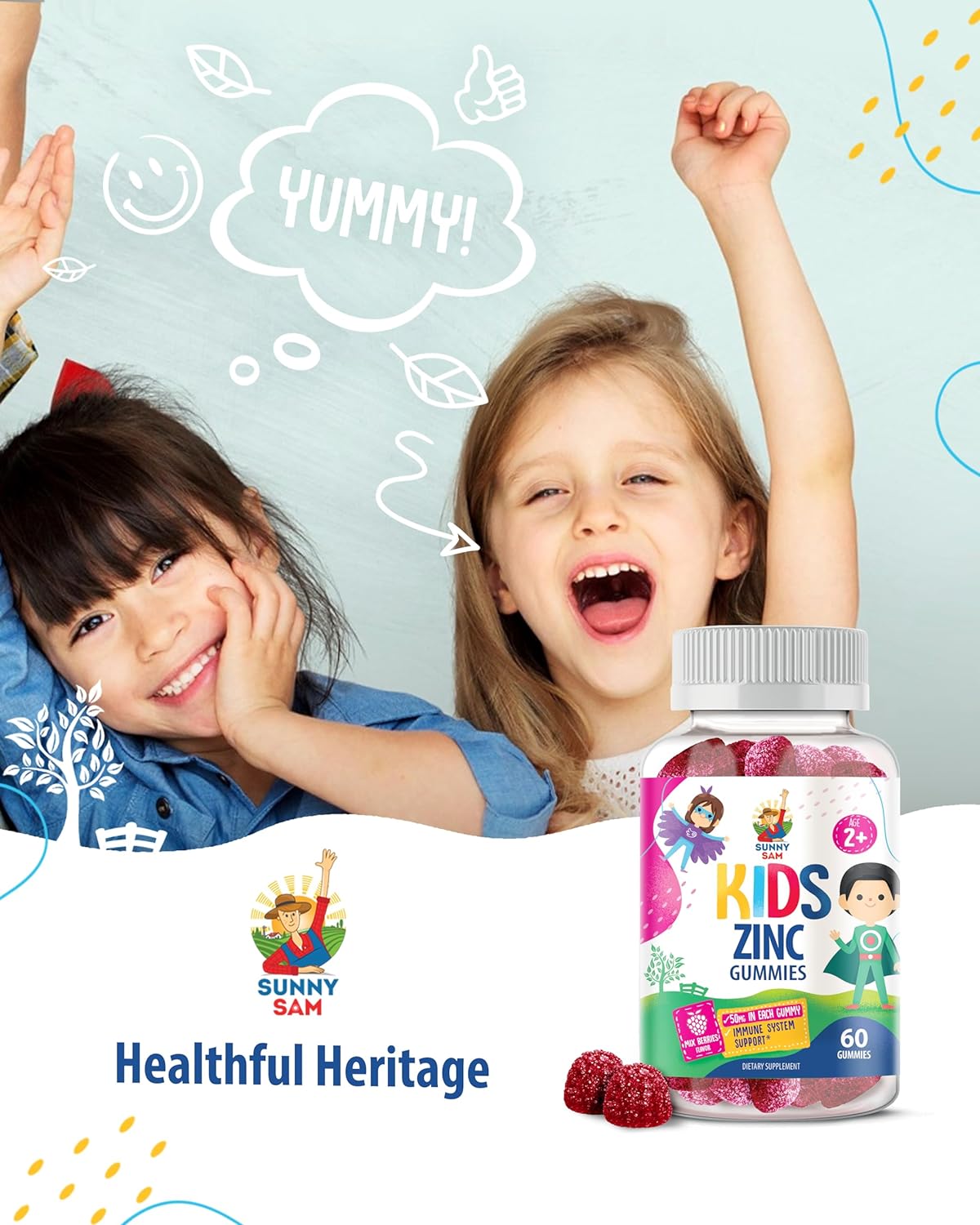 Zinc Chewable Gummy for Immune Support for Kids