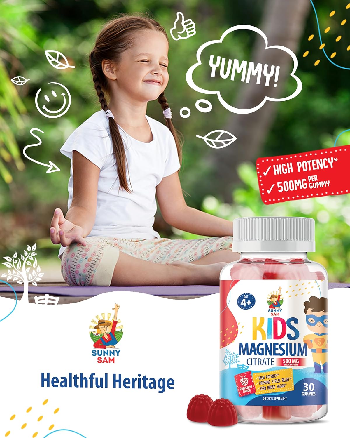Magnesium Citrate Gummies for Kids - 500mg