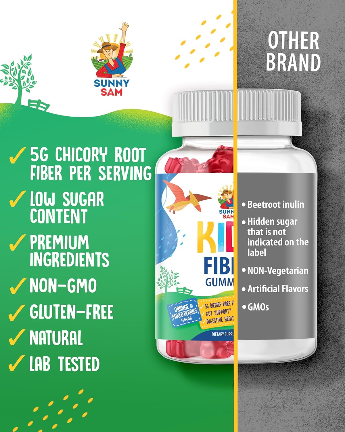 Fiber Gummies for Kids- Fiber Chewable Immunity Gummy