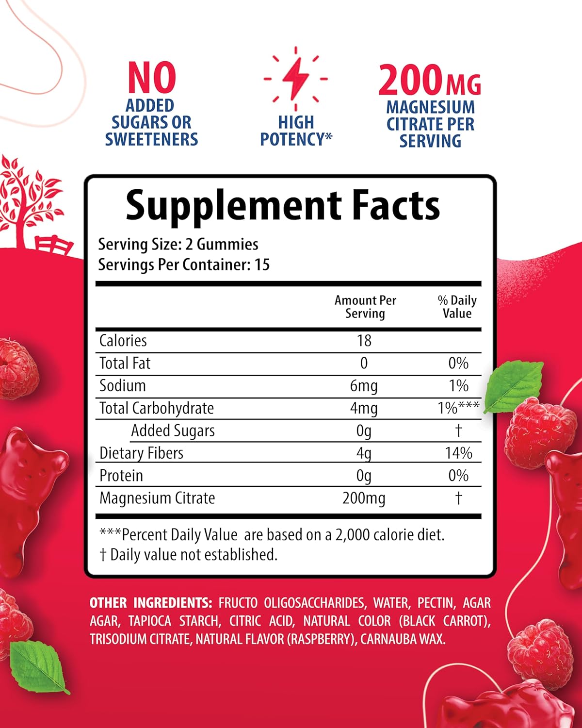 Magnesium Citrate Gummies for Adults - 200mg