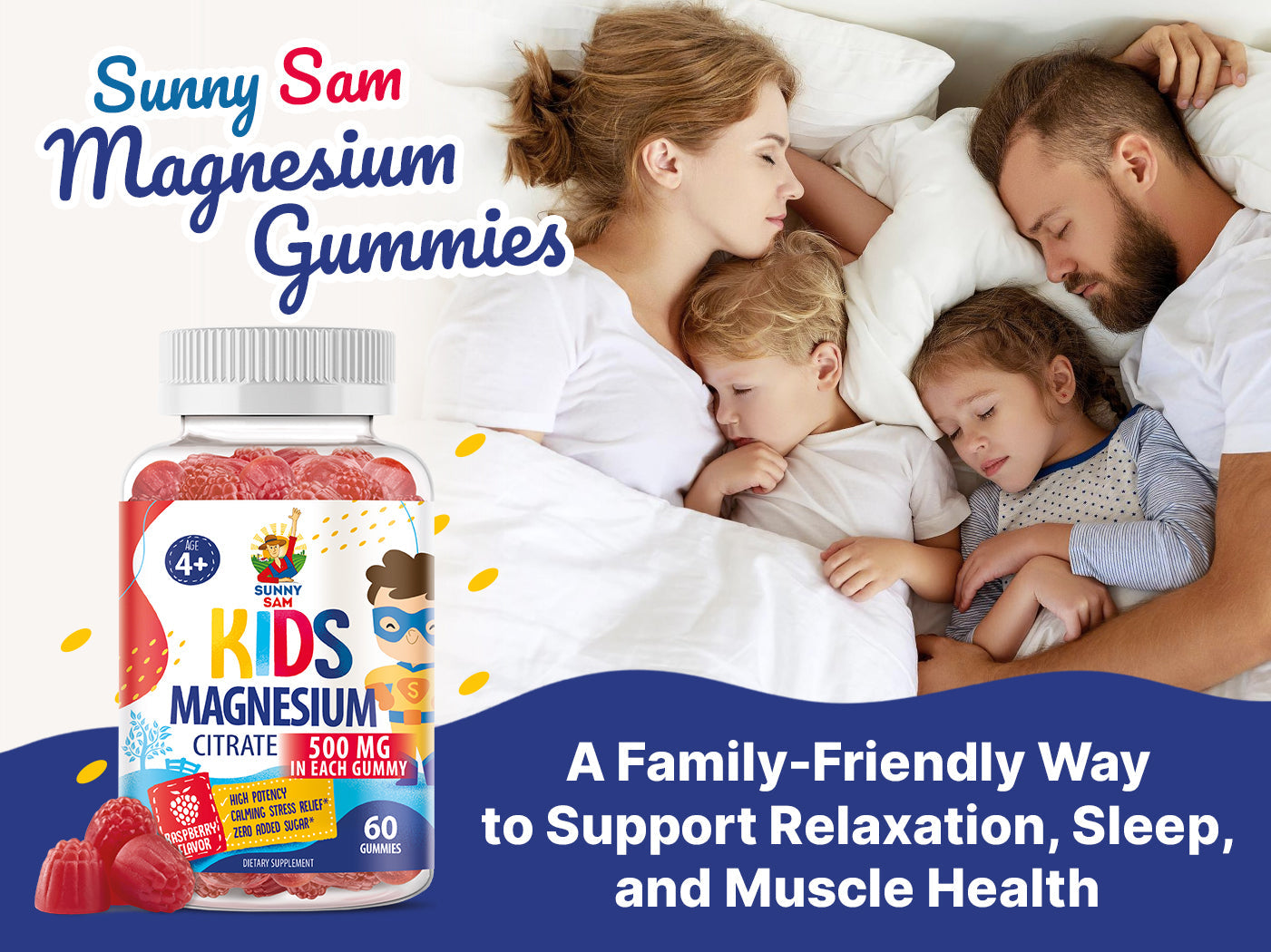 Sunny Sam Magnesium Gummies: A Family-Friendly Way to Support Relaxation, Sleep, and Muscle Health