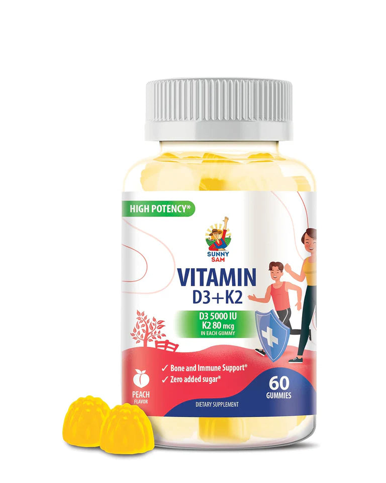 Vitamin D3 K2 Gummies 5000 IU for Adults