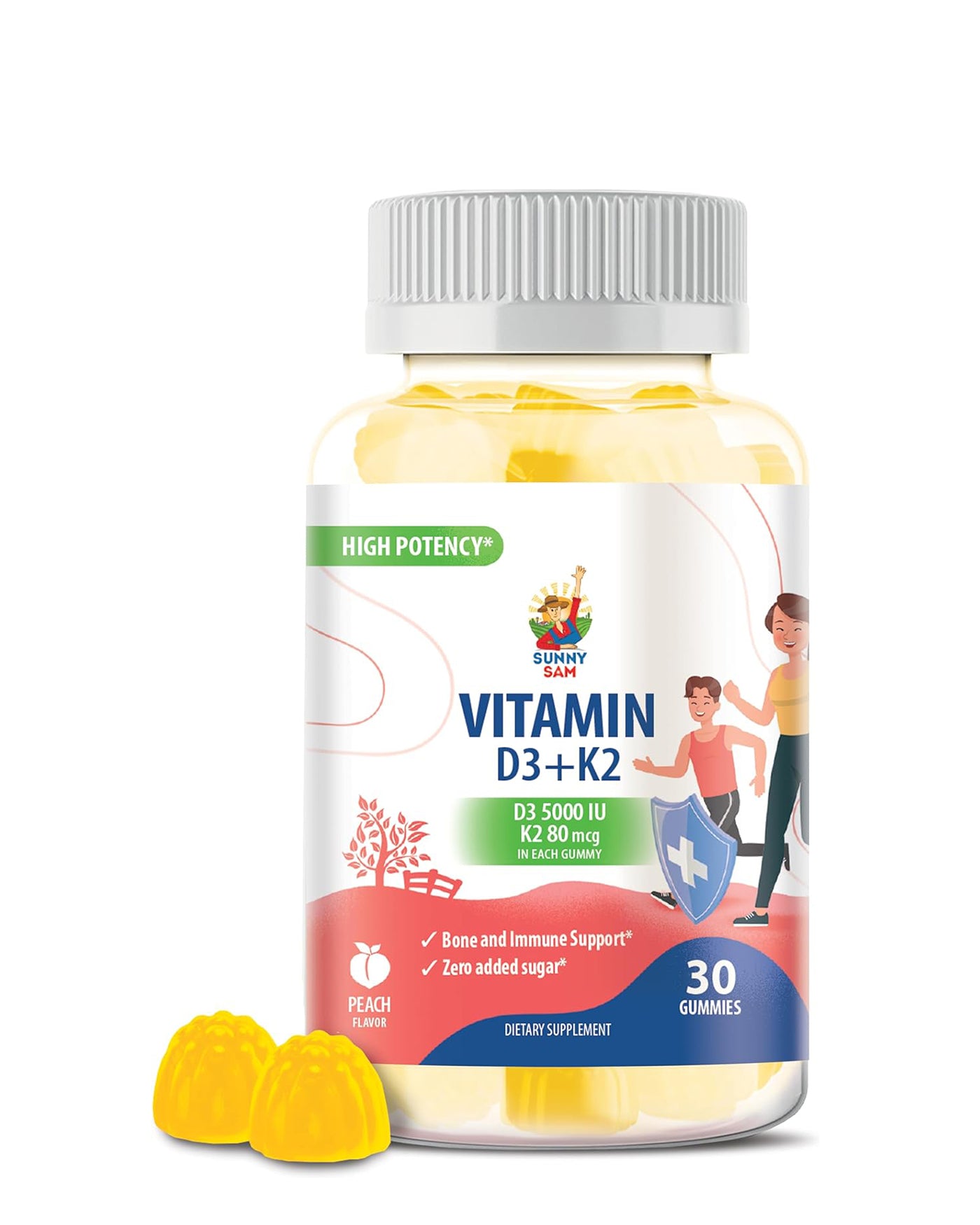 Vitamin D3 K2 Gummies 5000 IU for Adults