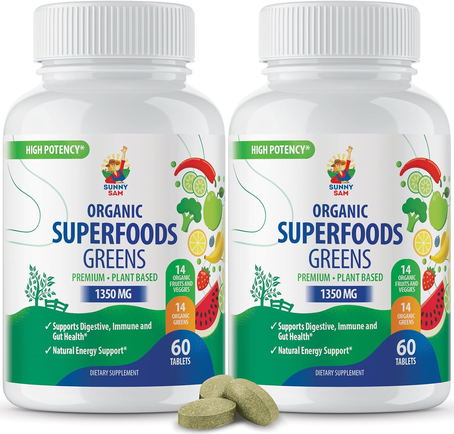 Super Food Green Supplements for Adults