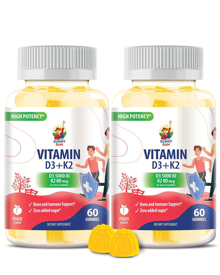 Vitamin D3 K2 Gummies 5000 IU for Adults