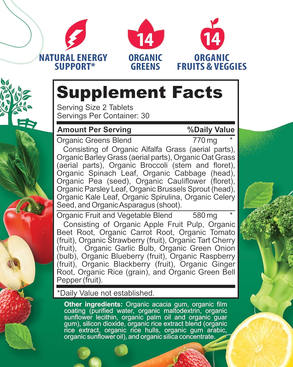 Super Food Green Supplements for Adults