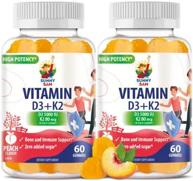 Vitamin D3 K2 Gummies 5000 IU for Adults